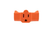 15 AMP 3-Wire Single-to-Triple Multi-direction Outlet Grounding Adapter | NEMA 5-15P & 5-15R