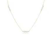 15" Joy Simplicity Chain Gold- 3mm Pearl Necklace