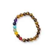 7 Chakras Tiger Eye Bracelet