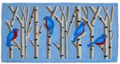 Birds of a Feather 2'x4' Hooked Wool Rug