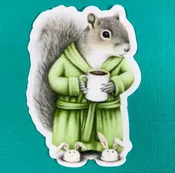 Coffee Squirrel Sticker