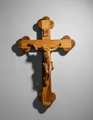 20" Budded Crucifix and Corpus Hand Carved Olive Wood