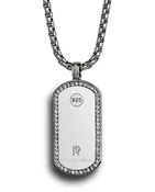 REYHAN HAKKI CLASSIC 925 SILVER ‘MIAMI BEACH’ BLACK SAPPHIRE TAG