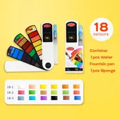 12/24/36/48 Colors Watercolor Paint Set with Water Brush Pens