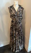 Black Camel Print Maxi Dress