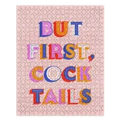 Showmemars But First Cocktails Typography Puzzle