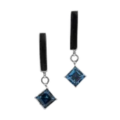 1 Stone Blue Topaz Earrings GZ NW 7170
