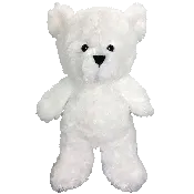12" Classic Teddy Bear w/ Embroidered Eye - White