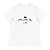“Begin to Weave” Women’s Relaxed Fit T-Shirt – Designed by Nicole Snow