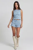 Abby Smocked Gingham Shorts