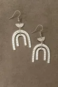 Becca Hammered Double Arch Drop Earrings