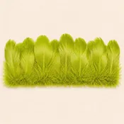 Bleached White & Dyed Goose “Coquille” Strung Fringe- 1/2 Oz. Pack