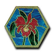 Orchid Mosaic 16'' Hex Pattern