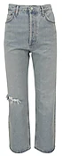 AGOLDE 90's Crop Mid-Rise Loose Straight Jeans in Segment