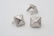 Medium 3/8 Silver Pyramid Studs