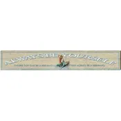Always Be Yourself Mermaid Cream | Wall Art Print on Real Wood