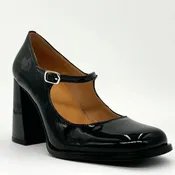 AMIE RAFA JACKIE PUMPS BLACK PATENT