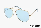 4640BC - Wholesale Metal Tear Drop Aviator Color Sunglasses