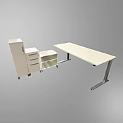 Used 29x70 Height Adjustable Desk Set with Storage