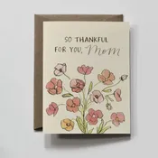 Poppies | Floral Bouquet Happy Mother's Day Greeting Card