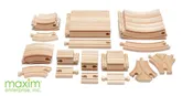 54 Piece Wooden Train Track Expansion Set