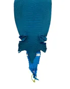 22 cm Grade 3/4 Ultramarine Matte Farm-Raised American Alligator Leather - Tag: FL22-0030294