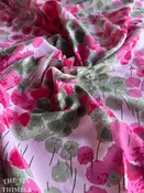 Authentic Vintage 1950s 100% Cotton Fabric - By the Yard - Hemmed Tablecloth