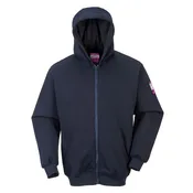 Portwest Fire Resistant Front Hooded Sweatshirt with Zipper, Navy