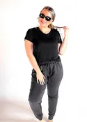 After Dark Black Drawstring Everyday Joggers