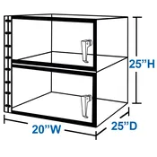 2-Door Waffle Pack Storage Desiccator