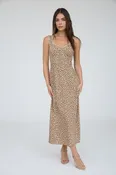 BP Floral Sweetheart Neck Trim Midi Dress