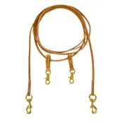 AJ Tack Harness Leather Draw Reins - 3/8in x 15ft
