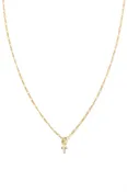 24K Gold Dainty Cross Pendant Necklace