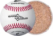 CHAMPRO CBB-40 Leather Cover Baseballs and Sackpack – 12 Balls and One Drawstring Backpack Included