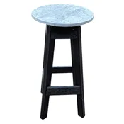 Poly Outdoor Bar Stool – Stone & Black - 30" Patio Bar Stool