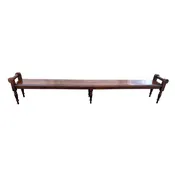English Aesthetic Movement Mahogany Hall Bench