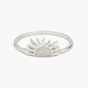 Half Sun Stone Ring