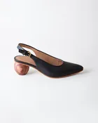 Canela Slingback Heel Coal Nappa