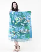 Almond Blossoms and Lotus Double Sided Scarf (Pack of 6)