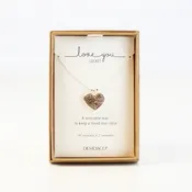 Love You Angel Wings Locket Necklace