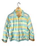1950s Almond Leather Seabreeze Stripes REVERSIBLE Zip Rickey Jacket