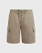 Bermuda en lin homme uni
