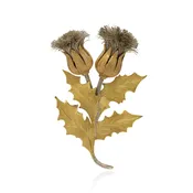 Buccellati Thistle Flower Brooch