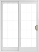 Andersen 400 Series Frenchwood Gliding Patio Door Prefinish Interior w/Finelight Grill