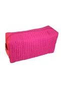 Cotton Waffle Cosmetic Bag, Small