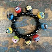 Glass Cat and Onyx Bracelet — Favor & Hotcakes Design