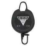 Clip-On-Reel, Black, Nylon Cord, "D" Ring