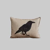 Blackbird with Acorn Pillow