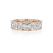 GIA CERTIFIED EMERALD CUT DIAMOND RING, 9.10 CARATS