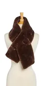 Cuddle Up Neck Wrap Plush Faux Fur Scarf with Pull Through